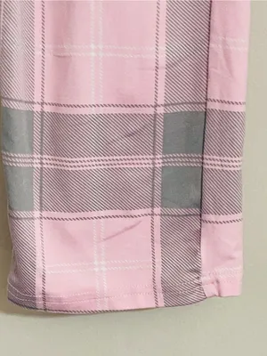 Delia’s Y2K Pajama Bottoms Sz S Pink Gray Plaid Super Soft Lounge Pants 2000s thumbnail 6