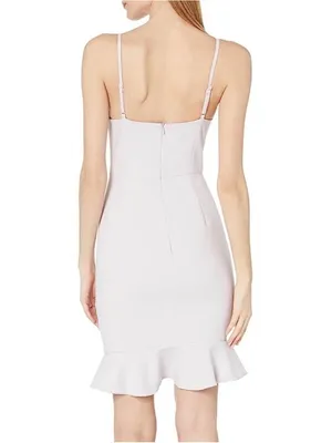 French Connection Women's Whisper Light Ruffle Lavender Frost Dress Size 8 thumbnail 2