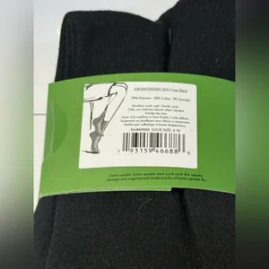 Kate Spade New York Black Crew Socks 3-Pack Bow Print NWT thumbnail 4