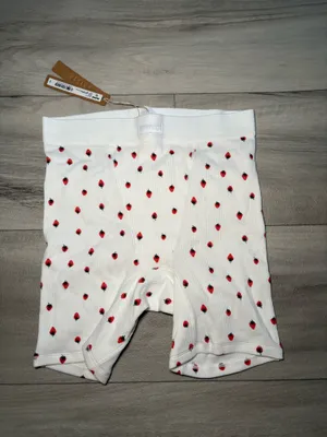 Skims cotton rib boxer  Color snow strawberry print  thumbnail 3