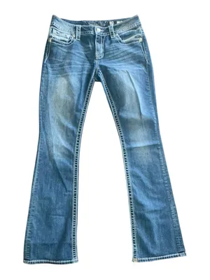 Miss Me Western Floral Border Bootcut Jeans! thumbnail 1
