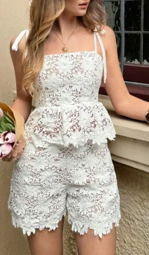 SHEIN floral 2 piece set  thumbnail 1