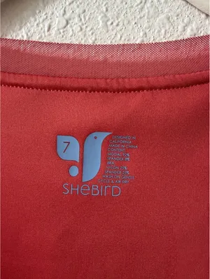 Shebird Flawless Scoop Neck Short Sleeve Tee Red Orange Size 7 / XL Comfy Casual thumbnail 3