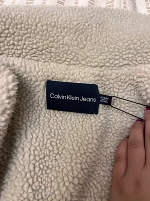 Calvin Klein Jeans Denim Shearling Jacket Jean coat trendy fall thumbnail 7