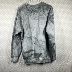 Comfort‎ Colors Grey Acid Wash Def Leppard Graphic Print Sweatshirt thumbnail 5