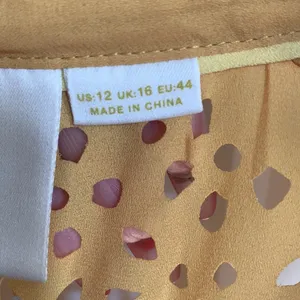 Maeve by Anthropologie sleeveless flower yolk tie neck mustard color size 12 thumbnail 6
