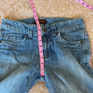 Lee One True Fit Jean Womens 7/8M Blue Bootcut Denim Embroidered Pockets Y2K Vtg thumbnail 8