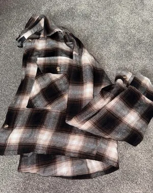Forever 21 Brown Cropped Flannel thumbnail 5