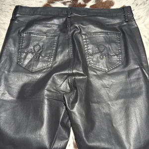 Lilly Pulitzer Eagan Black High Rise Coated Skinny Jeans D31‎ thumbnail 7