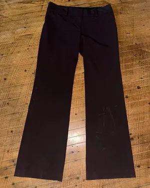 Loft burgundy straight leg business casual 4 trousers thumbnail 1