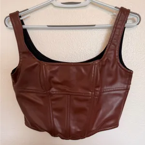 Poster Girl Vegan Leather Corset Small thumbnail 1