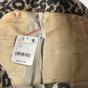 Free People Molly Animal Print Slim Fit Straight Leg Mid Rise Pants Size 4 NWT thumbnail 11
