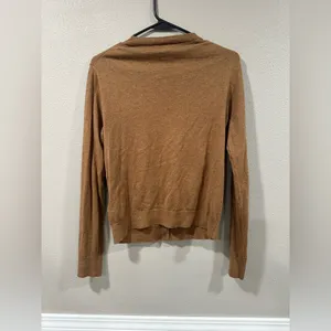 JCREW Cotton Brown Sweater with Rhinestone buttons thumbnail 6