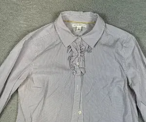 Women's long-sleeved black and white striped shirt thumbnail 1