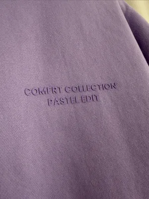 Comfrt Cozy Pastel Lavender Hoodie Heavy Cotton Oversize Sweatshirt Medium thumbnail 4