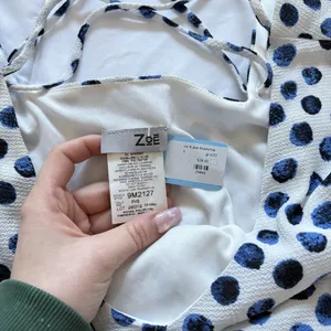 NWT Womens Size Small White Blue Polka Dot Tank Maxi Dress‎ Summer Beach Classic thumbnail 7