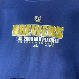 Milwaukee Brewers 2008 Playoffs Majestic Hoodie ThermaBase Insulation Women’s XL thumbnail 3