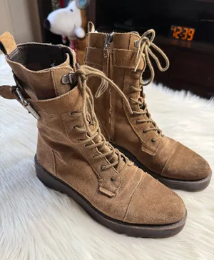 Sam Edelman Brown Suede Junip Combat Boots thumbnail 1