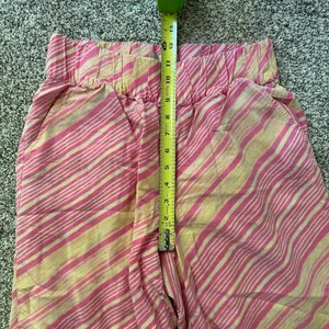 Elevenses Anthropologie pink & yellow striped wide-leg pants size M thumbnail 12