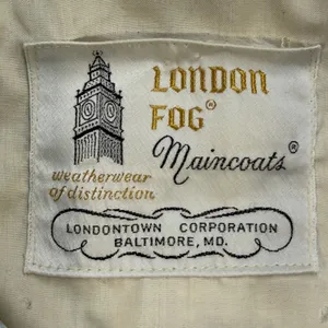 Vintage London Fog Trench Coat Womens 16 Reg Blue Gingham Retro Mod Academic 70s thumbnail 3
