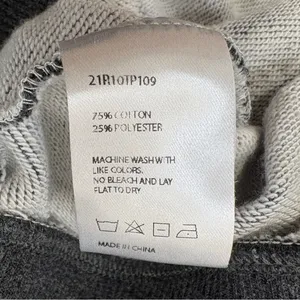 🌟NAP🌟 MOCK NECK SWEATSHIRT DRAWSTRING HEM GRAY SZ S thumbnail 11