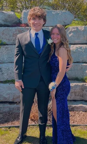Berlin Nova Blue Sequin Prom Dress thumbnail 3