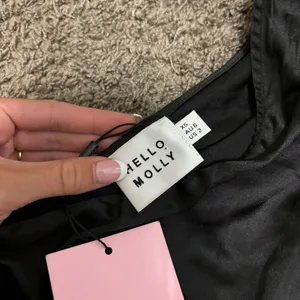 Hello Molly Satin One Shoulder Mini Dress Black NWT thumbnail 7