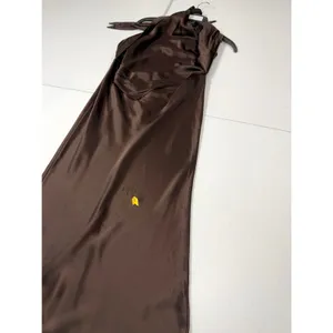 Retrofête Ester Dress brown satin halter Macy dress open back size Large thumbnail 6