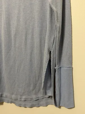 Free People We The Free Snowy Thermal Top Size Large in Baby Blue thumbnail 5