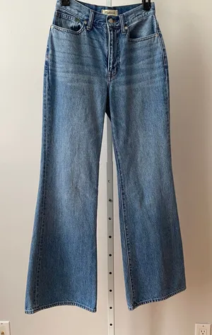 Madewell 25 Blue Baggy Flare Jeans High Rise Wide Leg Denim‎ thumbnail 1
