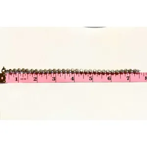 Vintage 7.5” Rhinestone Crystal Tennis Bracelet‎ w cup settings thumbnail 5
