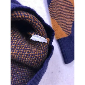 Madewell Sweater Womens Small Blue Brown Excellent Argyle Crewneck Knit Pullover thumbnail 5
