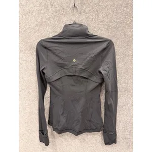 Lululemon Women Jacket 4 Black Define Gold Zip Slim Fit Luon Thumbholes thumbnail 6