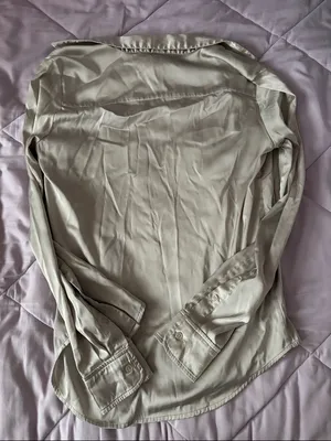 Hennes & Mauritz Light Beige Button-Up Shirt thumbnail 3