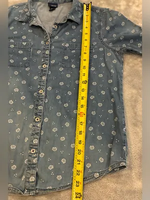Women’s Basic Editions Brand Denim Printed Button thumbnail 6
