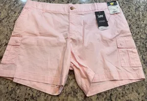 Lee Women’s Light Pink Cargo Shorts - Casual Pocket Style thumbnail 1