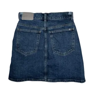 Everlane The Way High Denim Jean Skirt Size 23 High Waist Minimalist Med Wash‎ thumbnail 3