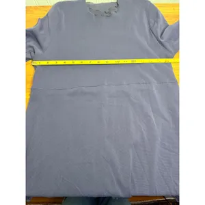Y2k Mesh Top Lettuce Trim Custom‎ Made Double Layer Mesh Steel Blue Medium thumbnail 6