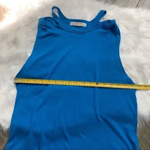 Free People Side Knot Tie Knit Tank Blue Size XS thumbnail 14