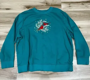 Vintage Holiday Editions Red Cardinal Crewneck Sweatshirt Women’s 2XL thumbnail 1