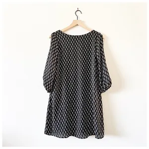 Lulu’s Shifting Dears Black Print Long Sleeve Dress thumbnail 5