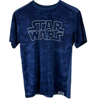 Star Wars Blue Camo Logo Graphic T-Shirt thumbnail 1
