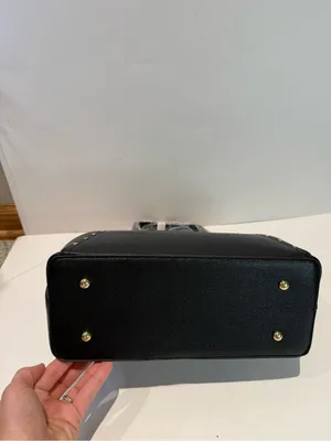 London Fog Black Marcelle Studded Satchel NEW thumbnail 3