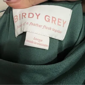 Birdy Grey Kira Crepe One‎ Shoulder See Glass Green Side Slit Maxi Dress thumbnail 7