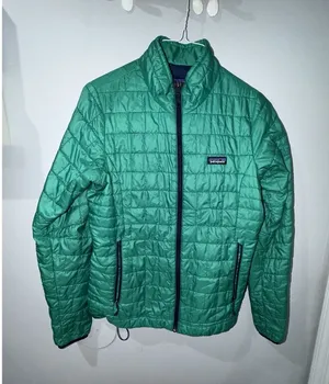 Women's Patagonia Nano Puffer Jacket Blue Teal Size M thumbnail 1