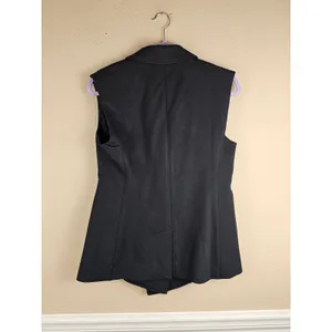 NWOT Spanx Womens Black The Perfect Oversized Blazer Vest Medium thumbnail 2