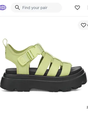 UGG Lime Green Platform Fisherman Sandals thumbnail 6