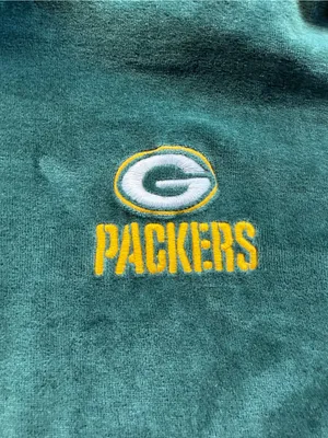Vintage Green Bay Packers Game Day Moretz Velour 1/4 Zip Pullover XL NFL thumbnail 4
