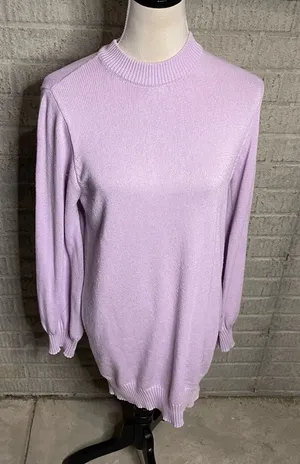 Daisy Street‎ Purple Long Sleeve Crew Neck Pullover Sweater Dress Size XS thumbnail 1