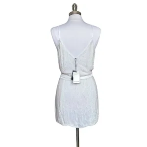 RETROFÉTE‎ Claire Belted Sequined Chiffon Mini Dress Iridescent XL NEW thumbnail 10